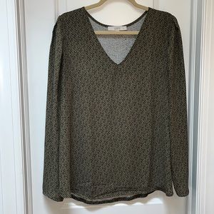 Olive green XL Loft puff, long sleeve blouse